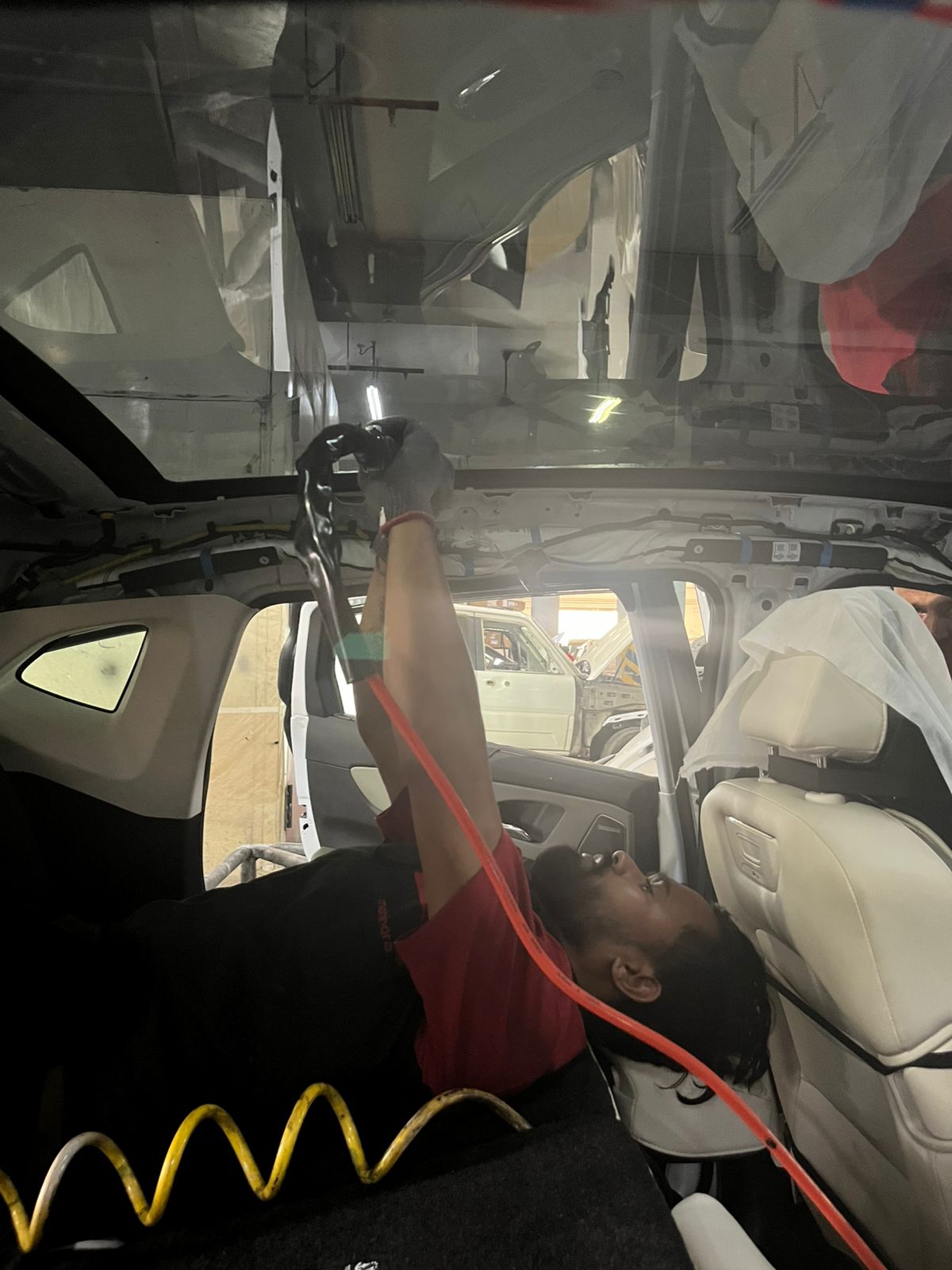 Glass cutting facility at Aditya Motors